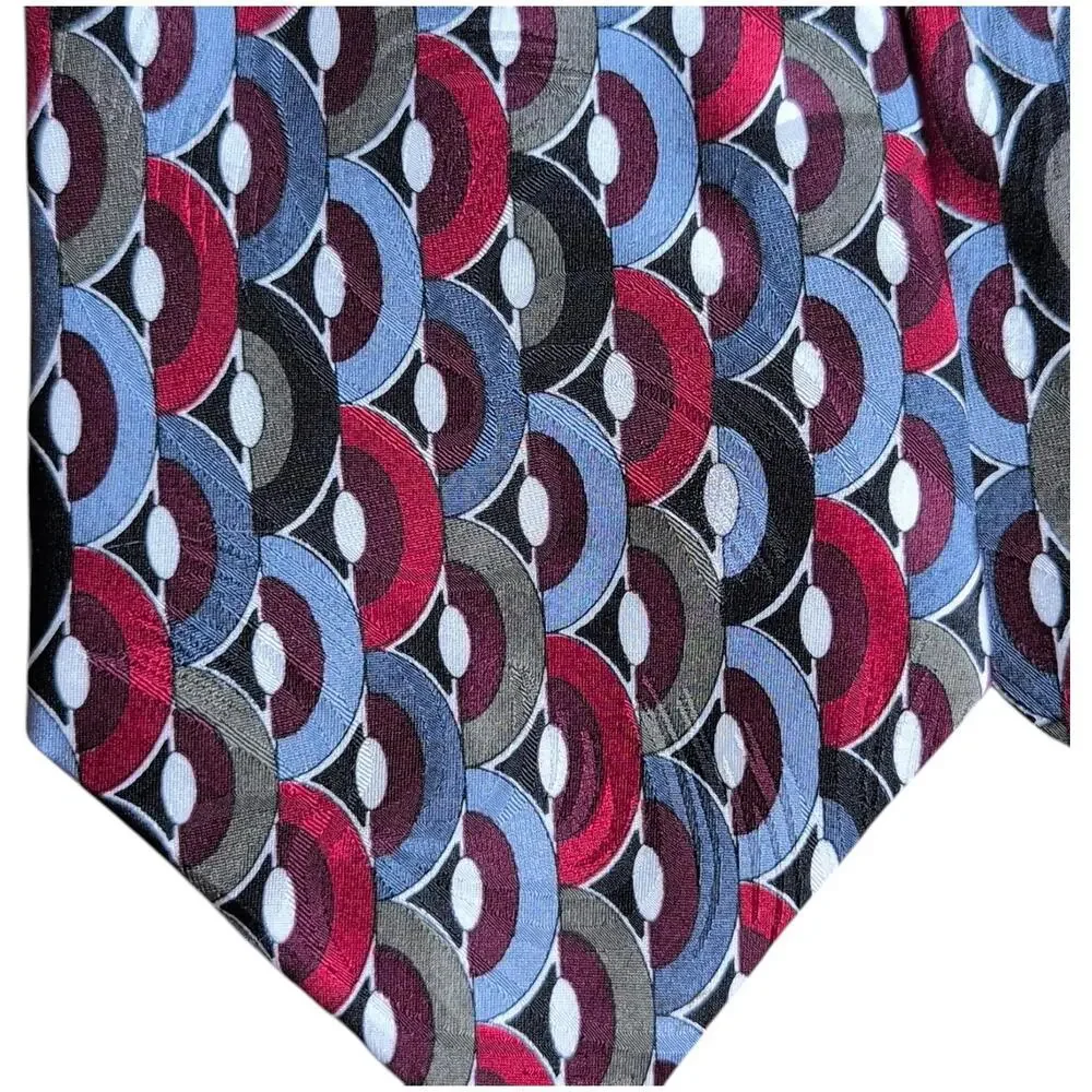 Como Collezione Tie‎ Set Mens Silk Necktie Geometric Pattern Italy Classic